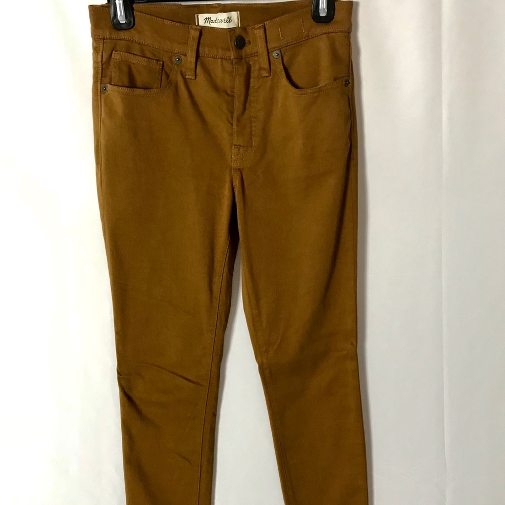 Madewell tan stretch skinny high rise jeans
